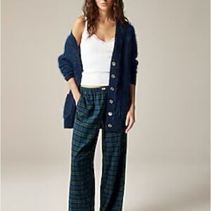 J. Crew Navy and Green Plaid pajama pants NWT